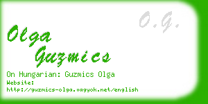 olga guzmics business card